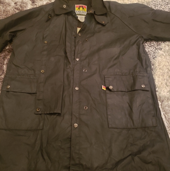 Kakadu Jackets & Coats Vintage Kakadu Mens Oilskin Australia Duster